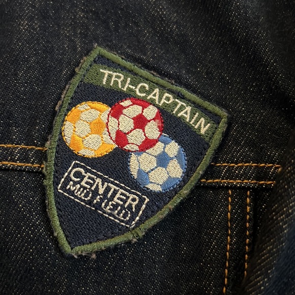 Baby Gap new no tags soccer jean jacket. This jacket is adorable!!!sz 18-24 mos - Picture 6 of 6
